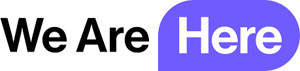 we are here logo